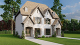 French Country House Plan - McCarroll Street 38216 - Left Exterior
