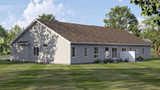 Ranch House Plan - Webster 34009 - Rear Exterior