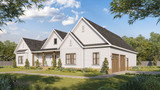 Farmhouse House Plan - Harrell-3 47812 - Right Exterior