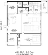 Contemporary House Plan - Eagle Mesa 66172 - 1st Floor Plan