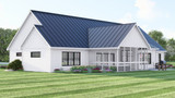 Farmhouse House Plan - 41864 - Rear Exterior