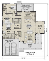 Farmhouse House Plan - Mapleton 18013 - 1st Floor Plan