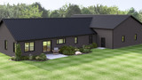 Farmhouse House Plan - 52958 - Rear Exterior