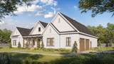 Farmhouse House Plan - Harrell-4 91695 - Right Exterior