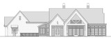 Contemporary House Plan - Midland 14876 - Rear Exterior