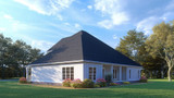 Farmhouse House Plan - White Gables Farm 31596 - Rear Exterior