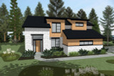Contemporary House Plan - Edyn 47578 - Left Exterior