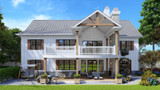 Farmhouse House Plan - Autumn Glen Farmhouse C 98318 - Rear Exterior