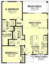 Cottage House Plan - Cove Point 48023 - 1st Floor Plan