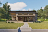Modern House Plan - Desert Sage 56879 - Front Exterior