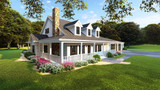 Farmhouse House Plan - Serenity Farms 19077 - Left Exterior