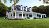Farmhouse House Plan - Serenity Farms 19077 - Left Exterior
