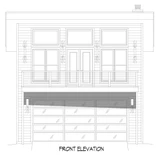 Contemporary House Plan - Point Poolhouse 51309 - Front Exterior