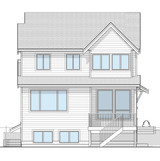 Farmhouse House Plan - Beaumont 87729 - Rear Exterior