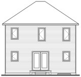Traditional House Plan - Duranel 4 20385 - Rear Exterior