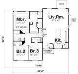 Traditional House Plan - Hurley 41314 - 1st Floor Plan
