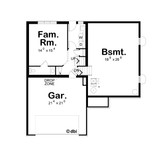 Traditional House Plan - Hurley 41314 - Basement Floor Plan