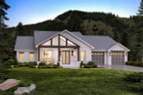 Craftsman House Plan - Bridgeport 67718 - Front Exterior