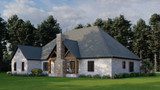 European House Plan - 5013 Highfield Manor 96722 - Rear Exterior