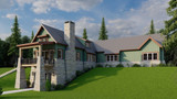 Mountain Rustic House Plan - 5068 Adirondack Place II 53599 - Left Exterior