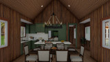 Mountain Rustic House Plan - 5068 Adirondack Place II 53599 - Dining Room
