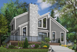Contemporary House Plan - The Whitespire 35453 - Front Exterior