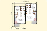 Modern House Plan - 62019 - 1st Floor Plan
