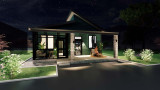 Contemporary House Plan -  Plan #67460 - Night Time Exterior - 