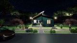 Contemporary House Plan -  Plan #67460 - Night Time Exterior - 