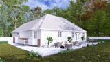 Ranch House Plan - Berg 72759 - Rear Exterior