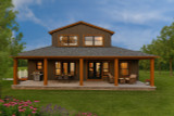 Farmhouse House Plan - Penbrook 55907 - Rear Exterior