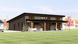 Contemporary House Plan - 98809 - Rear Exterior