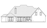 French Country House Plan - Brookhaven 95302 - Rear Exterior