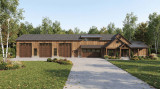 Farmhouse House Plan - Grand Ridge Lodge  67267 - Front Exterior
