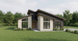 Contemporary House Plan - Cedarhaus 13854 - Left Exterior