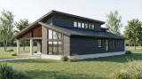 Contemporary House Plan - Cedarhaus 13854 - Rear Exterior