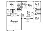 Ranch House Plan - Curtis Woods 38201 - 1st Floor Plan
