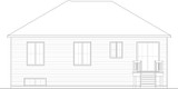 Farmhouse House Plan - Merrain 35001 - Rear Exterior
