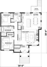 Craftsman House Plan - Cedar Grove 28770 - 1st Floor Plan