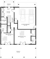 Cottage House Plan - The Fieldstone 49255 - 1st Floor Plan