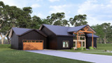 Farmhouse House Plan - Lewisia 12500 - Left Exterior