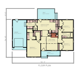 Cottage House Plan - Blues 2 51068 - 1st Floor Plan