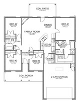 Traditional House Plan - 40298 - 1st Floor Plan
