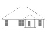 Secondary Image - Traditional House Plan - 50481 - Rear Exterior