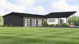 Contemporary House Plan - 74376 - Left Exterior