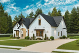 European House Plan - Whitemoore B 77004 - Right Exterior