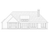 French Country House Plan - Harper II 13615 - Rear Exterior