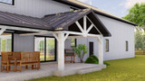 Farmhouse House Plan - 46237 - Rear Exterior