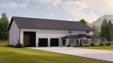 Farmhouse House Plan - 46237 - Left Exterior