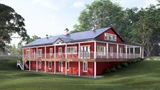 Farmhouse House Plan - Balloon Flower 54232 - Rear Exterior